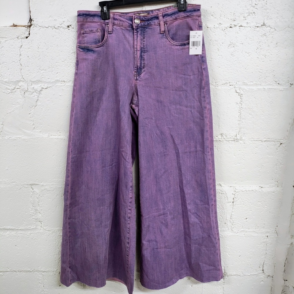 NEW Kut From The Kloth Super Wide Leg Jeans 10 Womens Blake High Rise Purple NWT